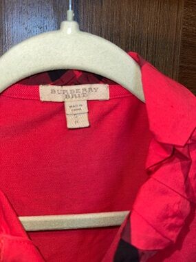 Burberry  women’s Brit Bright Red Button-Up Shirt size S